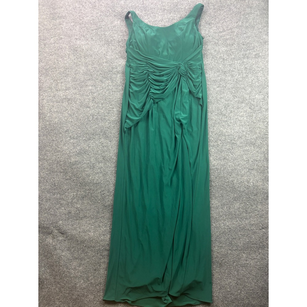IEENA for Mac Duggal Gown Womens Size 10 Green Ruched Sleeveless Evening Dress‎